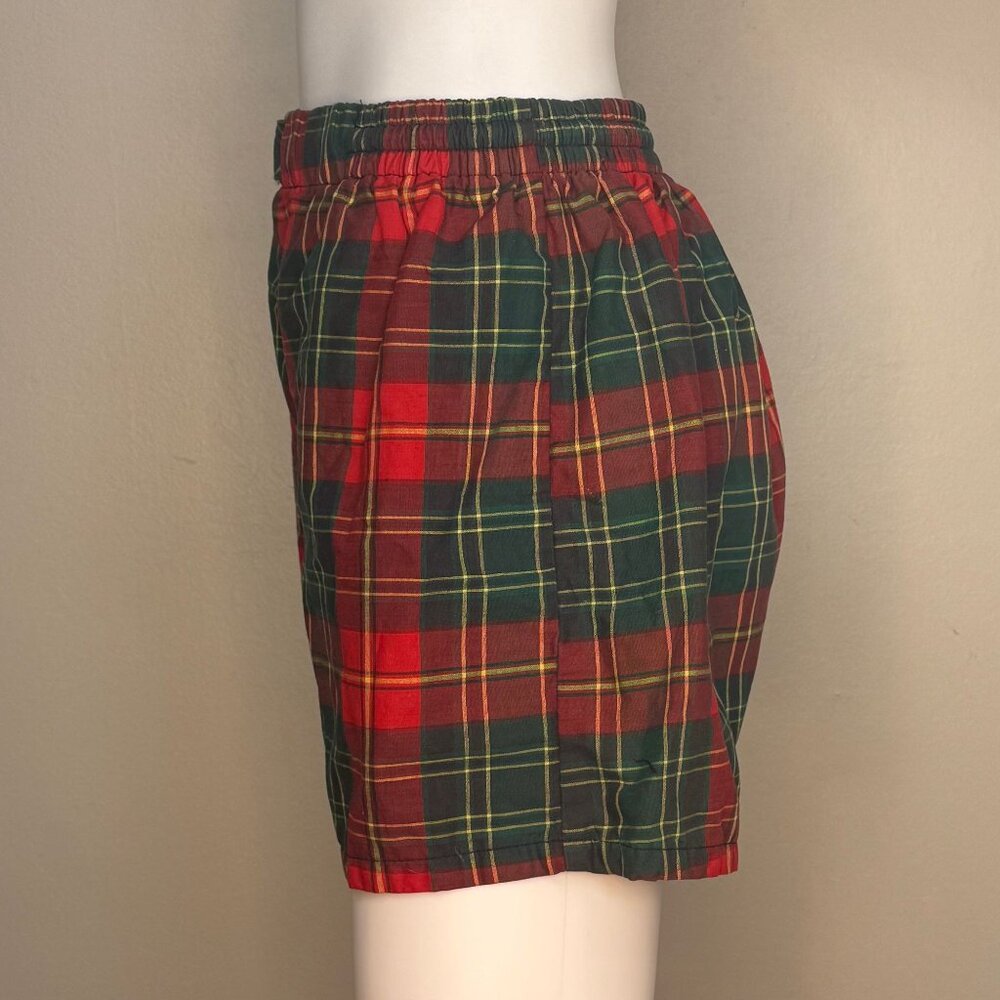 Vintage 1950s Men’s Red Plaid Swim Trunks Mcgregor Swim N Play Size Small Shorts View 2